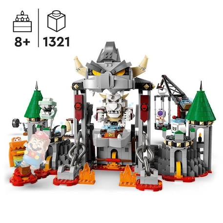 LEGO® Super Mario 71423 Ensemble d’Extension Bataille au Château de Bowser Skelet, à Combiner avec Pack de Démarrage GRIS 2 - vertbaudet enfant 