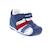 Sandales enfant Geox Each Boy - Garçon - Marine/Rouge - Scratch - Cuir/Synthétique BLEU 3 - vertbaudet enfant 