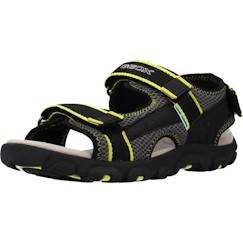 Chaussures-Chaussures garçon 23-38-Sandales Enfant Geox Strada - Garçon - Noir - Scratch - Confort exceptionnel