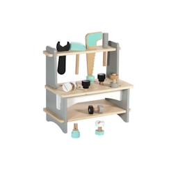 Jouet-Établi de Bricolage - KINDSGUT - Jouet en Bois pour Enfant - Outils Inclus