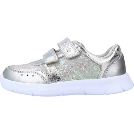 Basket Enfant Clarks - Ath Sonar - Scratch - Couleur Argent - Ultra léger GRIS 2 - vertbaudet enfant 