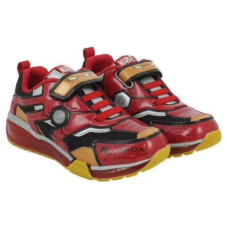 Basket Enfant Geox Bayonic - Rouge - Scratch - Confort Exceptionnel ROUGE 1 - vertbaudet enfant 