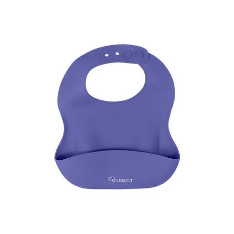 Bavoir bébé en silicone - KINDSGUT - étanche et flexible - violet VIOLET 1 - vertbaudet enfant 