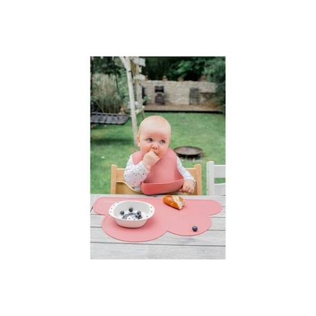Set de table en silicone pour enfants - KINDSGUT - Nuage - Lavable - Antidérapant - Vieux rose ROSE 4 - vertbaudet enfant 