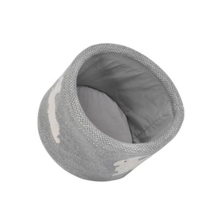 Panier de rangement bébé rond en tissu gris - KINDSGUT - Motif lapin - 100% coton GRIS 2 - vertbaudet enfant 