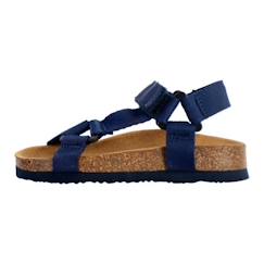 Chaussures-Chaussures fille 23-38-Sandales enfant Scholl Monkey Bleu Marine - Scratch - Confortable