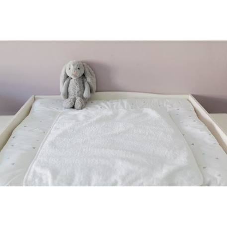 Matelas à langer en tissu coton éponge - KINDSGUT - Solution pratique pour le change - Design élégant BLANC 2 - vertbaudet enfant 