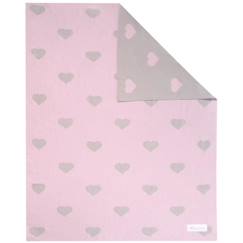 Couverture bébé tricotée - KINDSGUT - 100% coton - Rose - 80 x 100 cm  - vertbaudet enfant