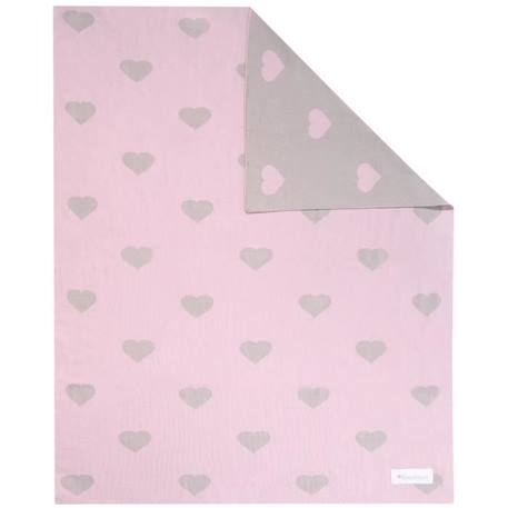 Couverture bébé tricotée - KINDSGUT - 100% coton - Rose - 80 x 100 cm ROSE 1 - vertbaudet enfant 