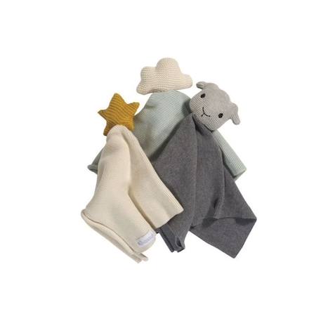 Tissu câlin hochet en coton - KINDSGUT - Gris - 35 x 5 x 40 cm - Pour bébé GRIS 4 - vertbaudet enfant 