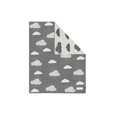 Couverture bébé tricotée KINDSGUT - Ultra-douce 100% coton - Gris - 80 x 100 cm GRIS 4 - vertbaudet enfant 