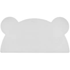 Set de table en silicone en forme d'ours - KINDSGUT - Gris clair - Lavable et antidérapant  - vertbaudet enfant