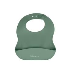 Bavoir bébé en silicone écologique - arrose pistache  - vertbaudet enfant