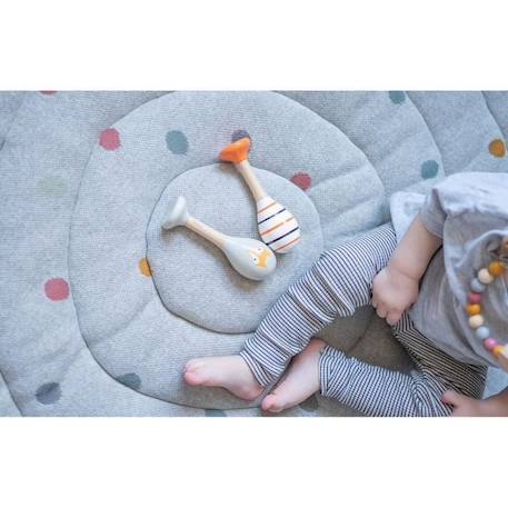 Hochets en bois renard et rayures - KINDSGUT - Jouet éducatif pour bébé - Mixte ORANGE 3 - vertbaudet enfant 