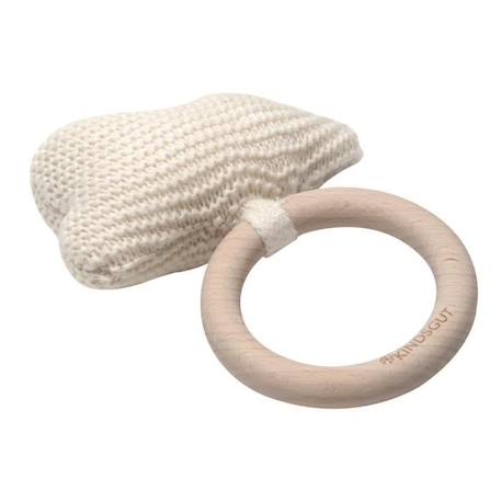 Jouet à saisir crochet nuage - KINDSGUT - hochet coton bois - bébé 0 mois - respectueux de l'environnement BLANC 2 - vertbaudet enfant 