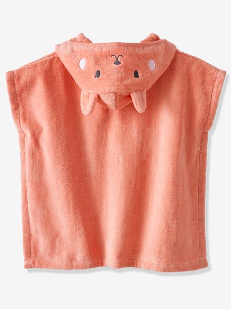 Poncho de bain bébé avec coton recyclé personnalisable Animaux abricot+ocre 2 - vertbaudet enfant 