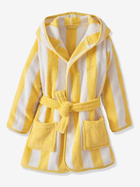 Peignoir de bain enfant rayures TRANSAT rayé jaune+rayé violet 5 - vertbaudet enfant 