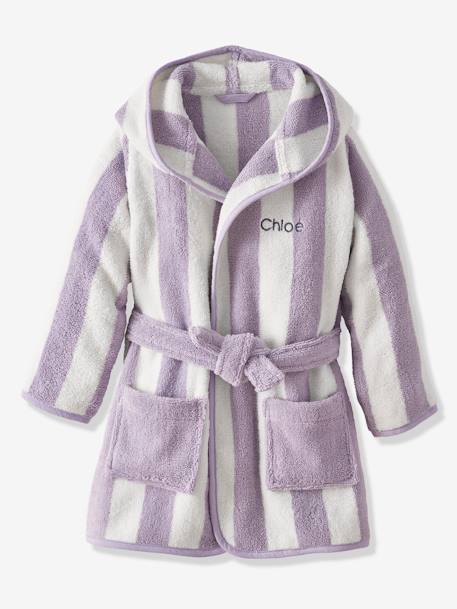 Peignoir de bain enfant rayures TRANSAT rayé jaune+rayé violet 9 - vertbaudet enfant 