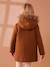 Duffle-coat à capuche en drap de laine fille fermé par brandebourgs camel 10 - vertbaudet enfant 