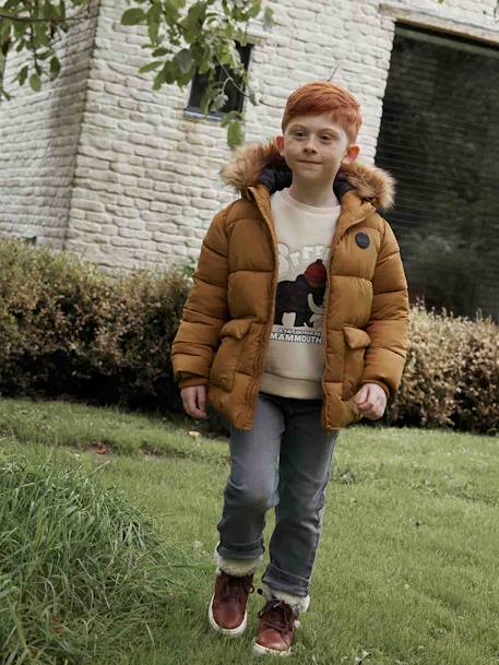 Jean droit MorphologiK indestructible MEDIUM 'waterless' garçon denim brut+denim stone 8 - vertbaudet enfant 