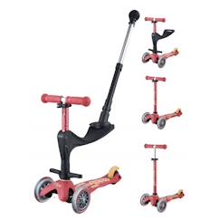 Jouet-Jeux de plein air-Trottinette évolutive 3 roues - Mini Micro 3en1 Deluxe + Rouge Rubis