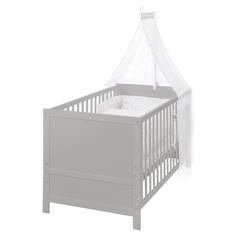 ROBA Lit Bébé Évolutif Complet 70 x 140 cm - Matelas et Textiles Inclus - Hauteur Réglable - Bois Taupe  - vertbaudet enfant