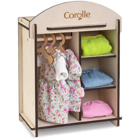 Armoire en bois pour poupon et poupée 30 et 36 cm - COROLLE BLANC 2 - vertbaudet enfant 