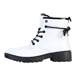 Bottines enfant Geox - Casey - Blanc/Noir - Fermeture à lacets, zip et scratch - Confort exceptionnel  - vertbaudet enfant