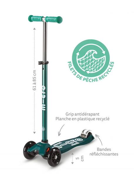 Trottinette Enfant - MICRO - Maxi Deluxe Eco - 3 roues - Vert - Plastique vert recyclé VERT 2 - vertbaudet enfant 