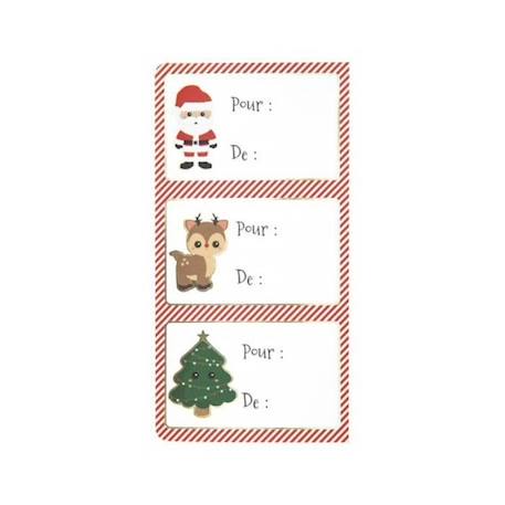 Party Pro - Etiquettes cadeaux adhésives Sweety Xmas x 12 ROUGE 2 - vertbaudet enfant 