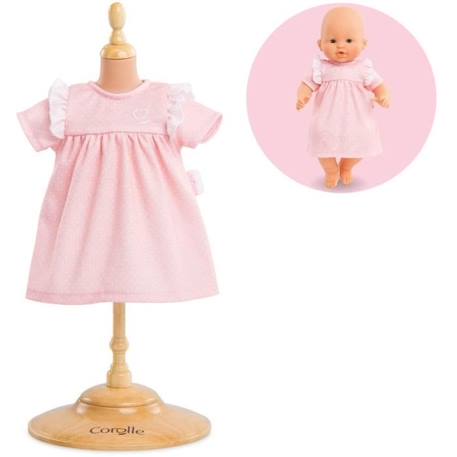 Robe Dragée pour poupon 36cm COROLLE - Vêtement élégant et facile à enfiler pour enfant dès 2 ans ROSE 4 - vertbaudet enfant 