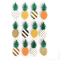 Jouet-Stickers 3D Ananas - Graine créative - Pack de 12 - Multicolore - Vert