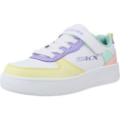 -Basket enfant - SKECHERS - Court 92 - Blanc - Lacets