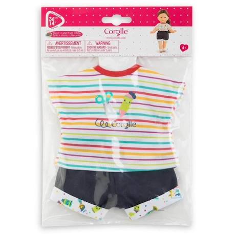 Vêtement pour poupée ma Corolle 36 cm : Short & T-shirt Petit Artiste Coloris Unique ROUGE 4 - vertbaudet enfant 