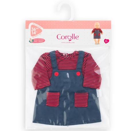 Robe Marinière pour poupon 36 cm COROLLE - Look sportwear chic - Dès 2 ans BLEU 2 - vertbaudet enfant 