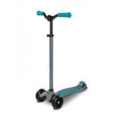 Jouet-Jeux de plein air-Tricycles, draisiennes et trottinettes-Trottinette 3 roues Enfant - Maxi Deluxe Pro Bleu/Gris - MICRO - Loisir - Silicone