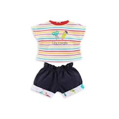 Jouet-Poupons et poupées-Poupées mannequins et accessoires-Vêtement pour poupée ma Corolle 36 cm : Short & T-shirt Petit Artiste Coloris Unique