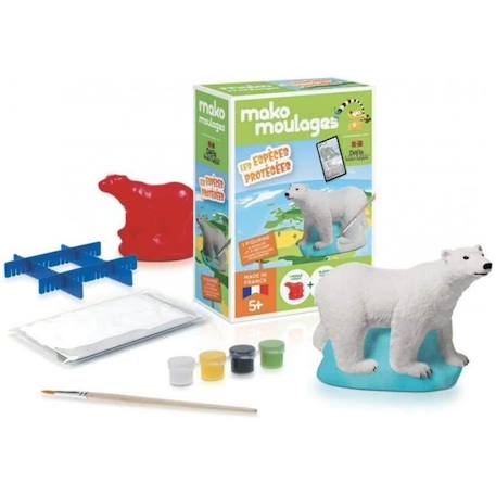 Mako Moulages - Mako Moulages - Moulage Espèces protégées  Ours polaire BLANC 1 - vertbaudet enfant 