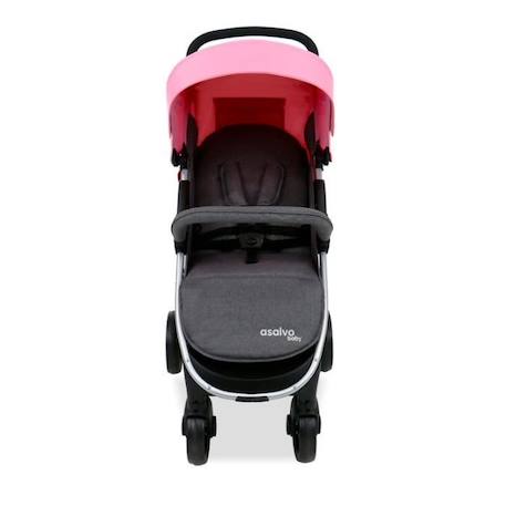 Poussette polyvalente - ASALVO - Poussette Paris - couleur Rose - 4 roues - Châssis en acier BLANC 4 - vertbaudet enfant 