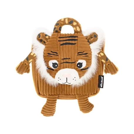 Sac à dos Velours SPECULOS Le Tigre ORANGE 1 - vertbaudet enfant 