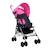 Poussette polyvalente - ASALVO - Enzo Candy rose noir - 4 roues doubles - Poids jusqu'à 15 kg BLANC 1 - vertbaudet enfant 