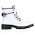 Bottines enfant Geox - Casey - Blanc/Noir - Fermeture à lacets, zip et scratch - Confort exceptionnel BLANC 2 - vertbaudet enfant 