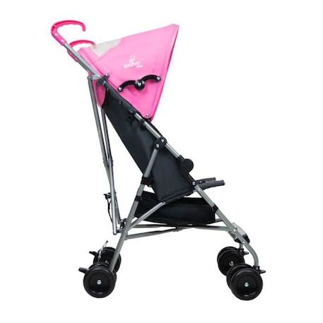 Poussette polyvalente - ASALVO - Enzo Candy rose noir - 4 roues doubles - Poids jusqu'à 15 kg BLANC 3 - vertbaudet enfant 