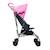 Poussette polyvalente - ASALVO - Enzo Candy rose noir - 4 roues doubles - Poids jusqu'à 15 kg BLANC 3 - vertbaudet enfant 