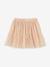 Jupon cérémonie en tulle pailleté fille beige irisé+écru+rose nude 2 - vertbaudet enfant 