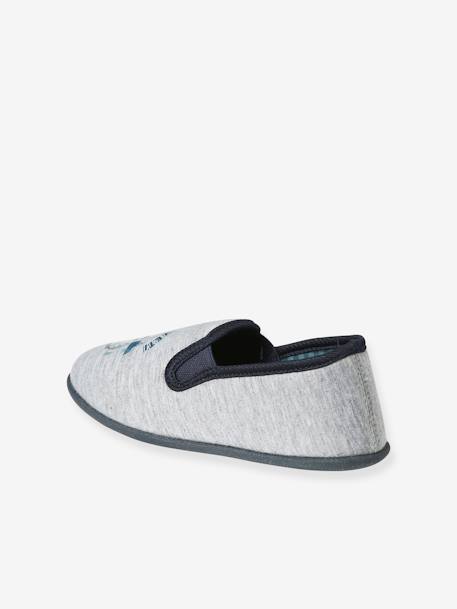 Chaussons élastiqués enfant en toile bleu imprimé+gris chiné 9 - vertbaudet enfant 