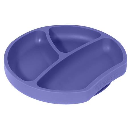 Assiette ventouse en silicone avec compartiment - violet VIOLET 3 - vertbaudet enfant 