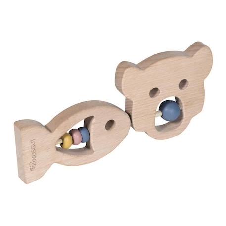 Lot de 2 Anneaux de Dentition en Bois BEIGE 4 - vertbaudet enfant 