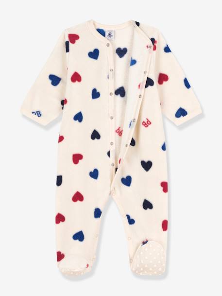 Surpyjama bébé en polaire PETIT BATEAU beige imprimé 2 - vertbaudet enfant 