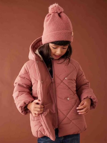 Doudoune à capuche fille doublée sherpa fille blush 8 - vertbaudet enfant 